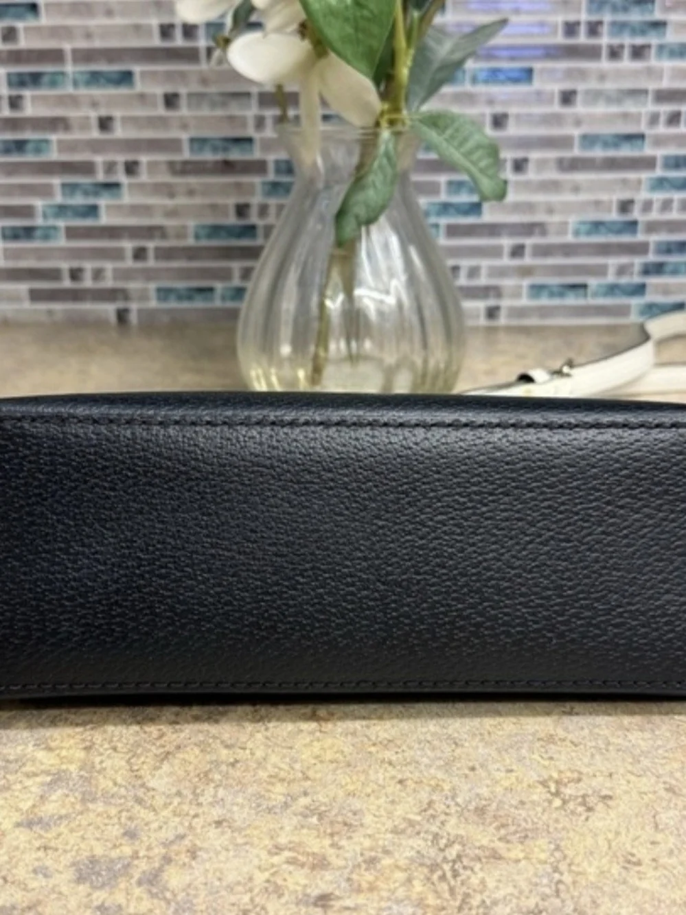 kate spade Two-Tone Black and Cream Pebbled Leather Crossbody. New